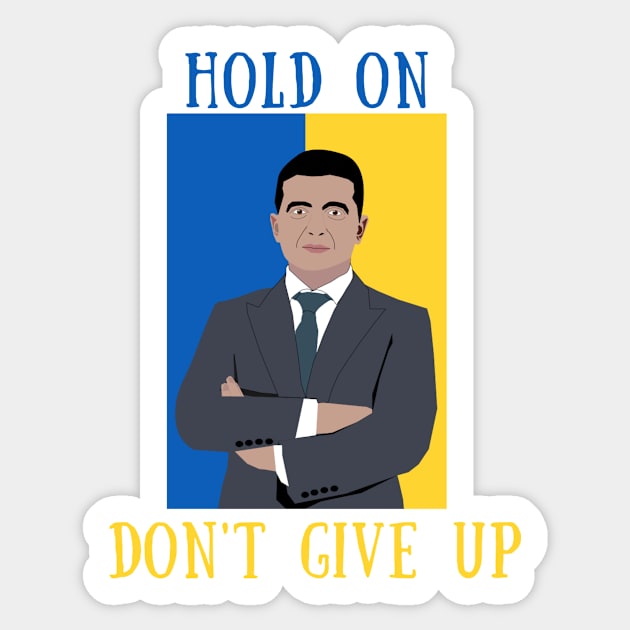 Hold on don't give up Sticker by IOANNISSKEVAS